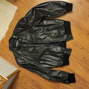 Vintage 80’s Men’s Wilson’s Black Leather Bomber Jacket Size 42 Lined